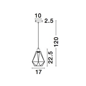 Luminaria colgante suspension NOVA LUCE PAOLO NL-7605180 Metal negro