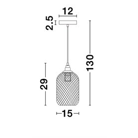 Luminaria colgante suspension NOVA LUCE NEVA NL-9402436 Metal negro
