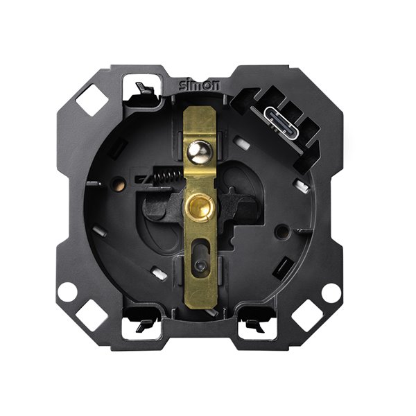 Base de enchufe Frances con cargador USB C 10,5W SIMON 100 10011458-039