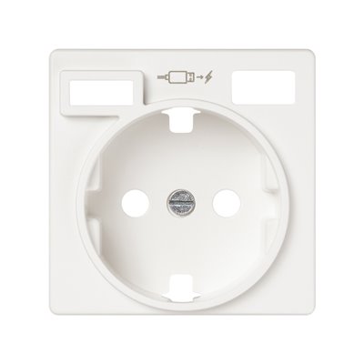 Tapa base enchufe schuko para 2x USB tipo A+C 8200050-090 SIMON serie 82 Blanco mate