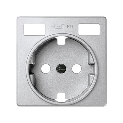 Tapa base enchufe schuko para 2x USB tipo C+C 8200061-033 SIMON serie 82 Aluminio