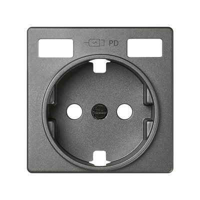 Tapa base enchufe schuko para 2x USB tipo C+C 8200061-096 SIMON serie 82 Titanio