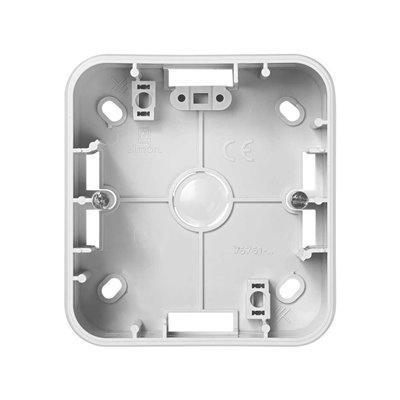 Caja superficie alta para 1 elemento SIMON 75751-30 Simon 75 Blanco