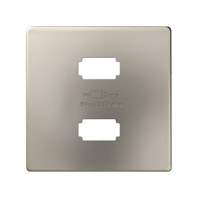 Placa cargador USB 2 conectores 5 Vdc 2.1A 8221096-034 SIMON 82 Cava mate