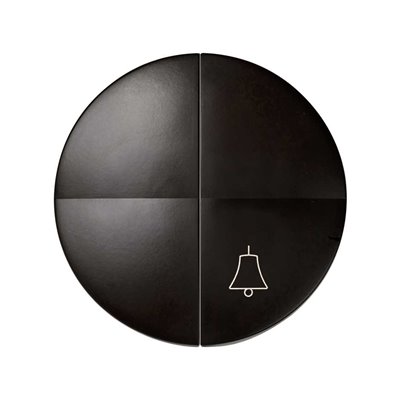 Tecla doble conmutador y pulsador campana para mecanismos 88027-32 SIMON 88 Marrón