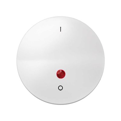 Tecla bipolar 16A con grabado I/O y piloto SIMON 88032-30 Simon 88 Blanco