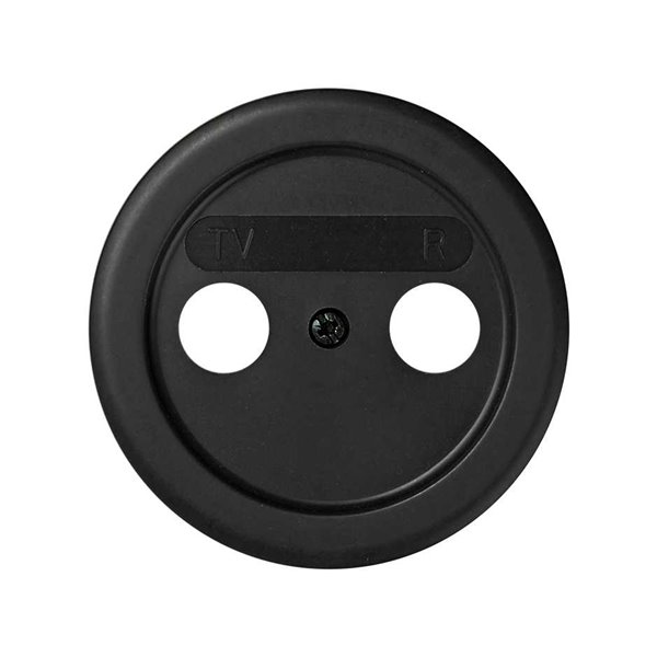 Tapa toma R-TV inductiva SIMON 88053-38 Simon 88 Negro