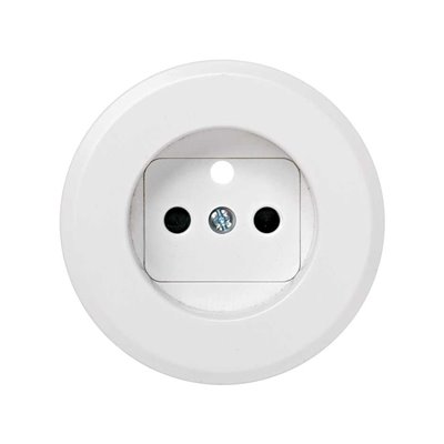 Tapa enchufe 2P + TT Frances con seguridad SIMON 88068-60 Simon 88 Blanco