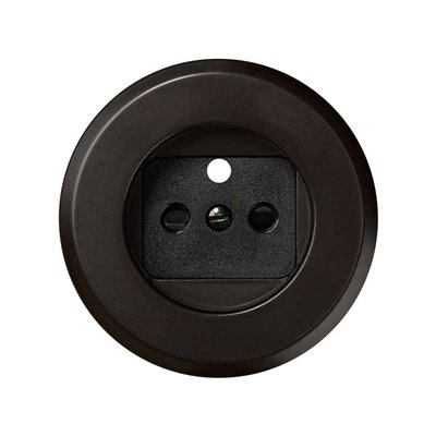 Tapa enchufe 2P + TT Frances con seguridad SIMON 88068-62 Simon 88 Marrón