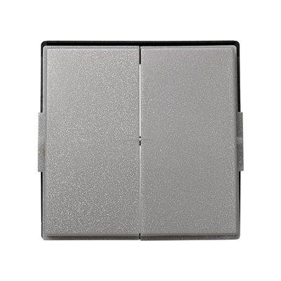 Tecla doble para mecanismo SIMON 2705026-063 Simon 27 Scudo Gris esmeril