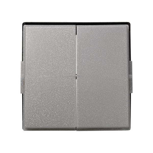 Tecla doble para mecanismo SIMON 2705026-063 Simon 27 Scudo Gris esmeril