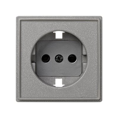 Tapa enchufe Schuko con dispositivo seguridad SIMON 2705041-063 Simon 27 Scudo Gris esmeril
