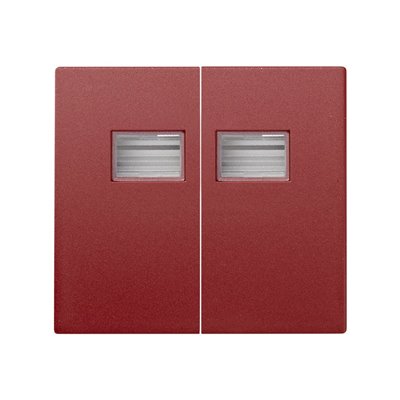 Tecla doble con visor SIMON AQUA 4400026-037 Rojo
