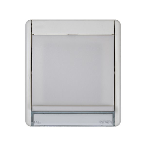 Marco con tapa con cubierta translucida SIMON AQUA 4400036-100 Blanco