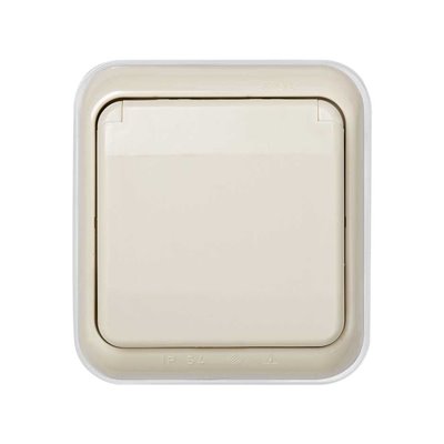 Marco con tapa articulada para 1 elemento SIMON AQUA 44519-38 Marfil