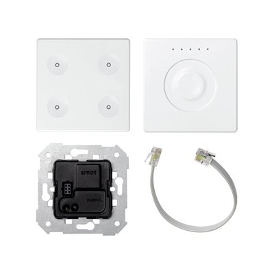 Sistema de control SENSE&SLIDE 4 funciones con Bus LON SIMON SENSE 8000651-030 Blanco