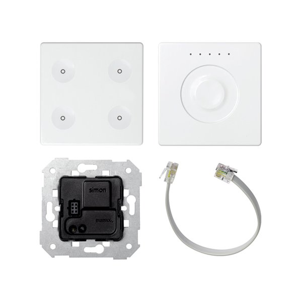 Sistema de control SENSE&SLIDE 4 funciones con Bus LON SIMON SENSE 8000651-030 Blanco