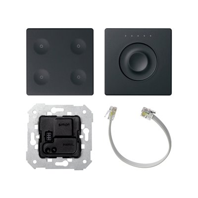 Sistema de control SENSE&SLIDE 4 funciones con Bus LON SIMON SENSE 8000651-038 Grafito