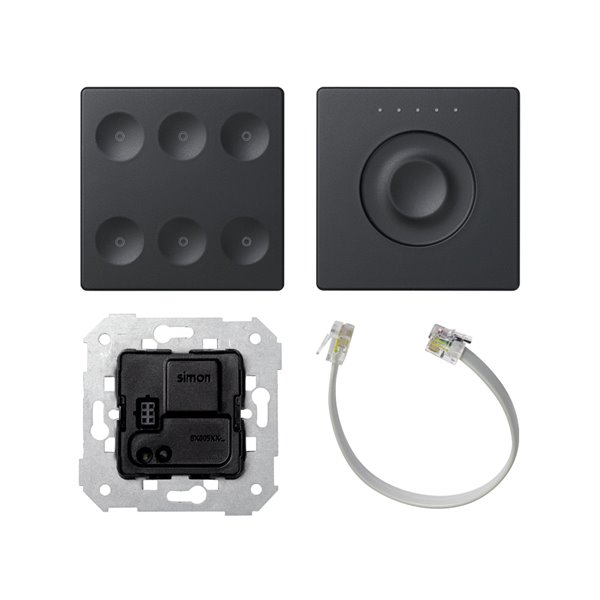 Sistema de control SENSE&SLIDE 6 funciones con Bus LON SIMON SENSE 8000671-038 Grafito