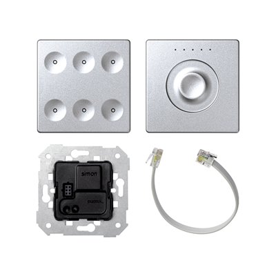 Sistema de control SENSE&SLIDE 6 funciones con Bus KNX SIMON SENSE 8400671-093 Aluminio