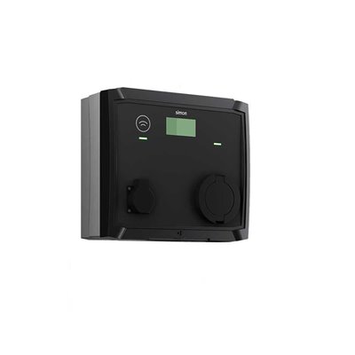 Punto recarga pared toma T2 Monofásico 7,4 kW + Schuko + Módem 4G + Automático y diferencial SIMON SM20 Business 0641341-100