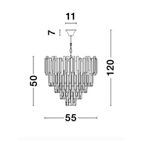 Luminaria colgante suspension NOVA LUCE GRANE NL-9181200 Oro D55