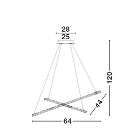 Luminaria Led colgante suspension NOVA LUCE CELINE NL-7403001 Cromo