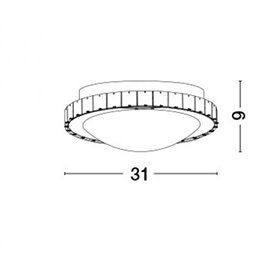Luminaria plafon NOVA LUCE PALERMO NL-7311401 Cromo D31