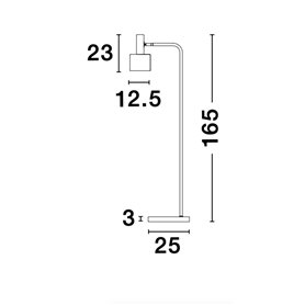 Luminaria pie de salon NOVA LUCE PAZ NL-9426653 Blanca