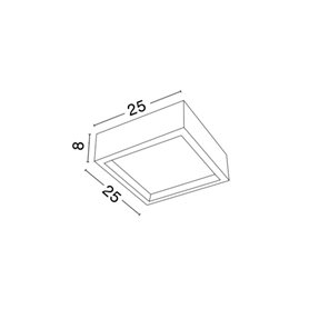 Luminaria plafon NOVA LUCE BONA NL-41860201 Yeso blanco L25