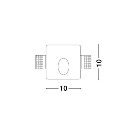 Luminaria Led señalizacion paso NOVA LUCE CIROCCO NL-9879106 Yeso