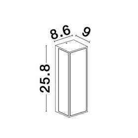 Luminaria aplique exterior NOVA LUCE SORREN NL-9197701 Antracita 