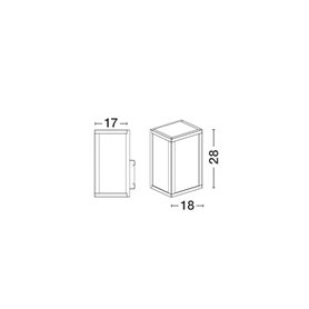 Luminaria aplique exterior NOVA LUCE ZEST NL-870026 Negro