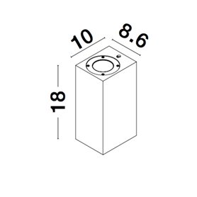 Luminaria aplique exterior NOVA LUCE FUENTO NL-9790551 Piedra blanca 
