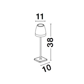 Luminaria Led portatil exterior NOVA LUCE COLT NL-9223401 Blanco