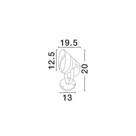 Luminaria Led piqueta jardin NOVA LUCE NORTH NL-742071 Gris