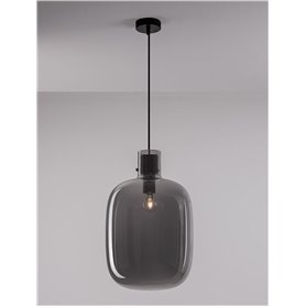 Luminaria Led colgante NOVA LUCE CINZIA NL-9236500 Negro/Ahumado