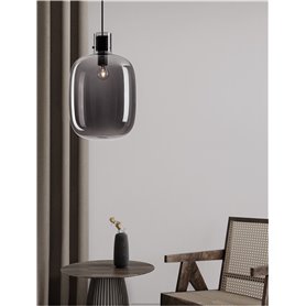 Luminaria Led colgante NOVA LUCE CINZIA NL-9236500 Negro/Ahumado