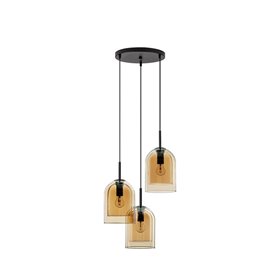 Luminaria Led colgante NOVA LUCE VELOR NL-9236735 Negro/Champagne