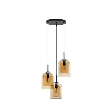 Luminaria Led colgante NOVA LUCE VELOR NL-9236735 Negro/Champagne