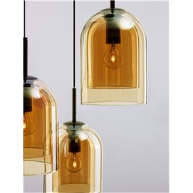 Luminaria Led colgante NOVA LUCE VELOR NL-9236735 Negro/Champagne