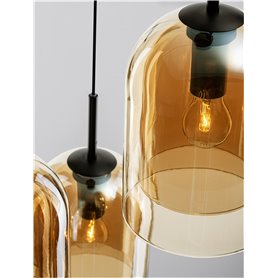 Luminaria Led colgante NOVA LUCE VELOR NL-9236735 Negro/Champagne