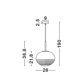 Luminaria Led colgante NOVA LUCE MAEVE NL-9236750 Laton