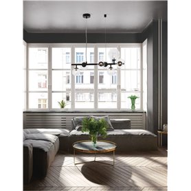 Luminaria Led colgante NOVA LUCE ODILLIA NL-9009250 Negro mate