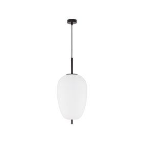 Luminaria Led colgante NOVA LUCE LATO NL-9624073 Negro/Cristal Opal