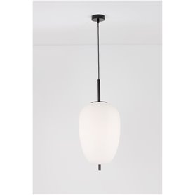 Luminaria Led colgante NOVA LUCE LATO NL-9624073 Negro/Cristal Opal