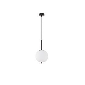 Luminaria Led colgante NOVA LUCE LATO NL-9624074 Negro/Cristal Opal