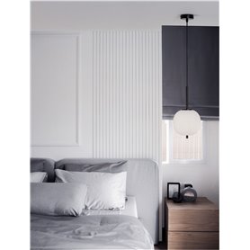 Luminaria Led colgante NOVA LUCE LATO NL-9624074 Negro/Cristal Opal