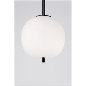 Luminaria Led colgante NOVA LUCE LATO NL-9624074 Negro/Cristal Opal