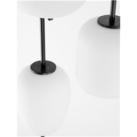 Luminaria Led colgante NOVA LUCE LATO NL-9624078 Negro/Cristal Opal